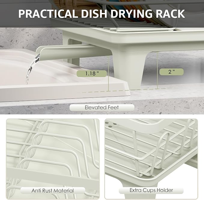 Urackify Dish Drying Rack for Kitchen Counter, Sink Dish Rack - Image 9