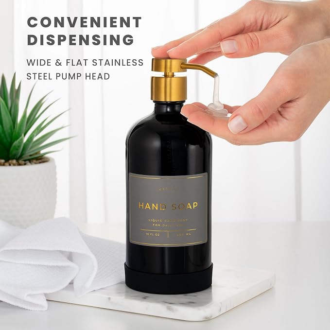 Hand and Dish Soap Dispenser for Kitchen and Bathroom, Stainless Steel Pumps - Image 4