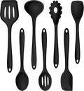 TeamFar Silicone Cooking Utensil Set of 7, Healthy & One-Piece, Anti-Heat & by TeamFar