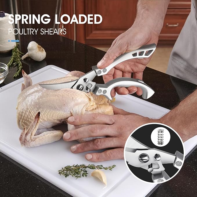 PURPLEBIRD Poultry Shears Heavy Duty, Kitchen Scissors Dishwasher Safe Kitchen - Image 2