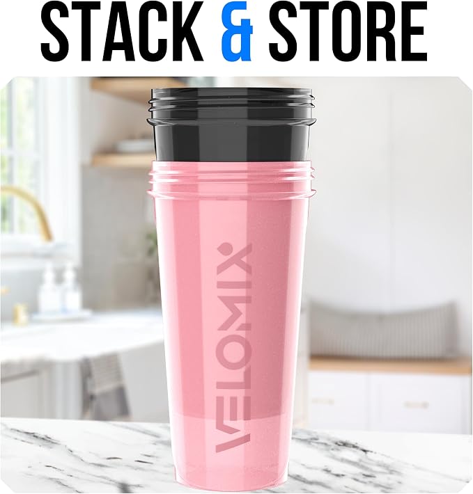 VELOMIX -2 Pack- 28 oz Protein Shaker Bottles - Image 6