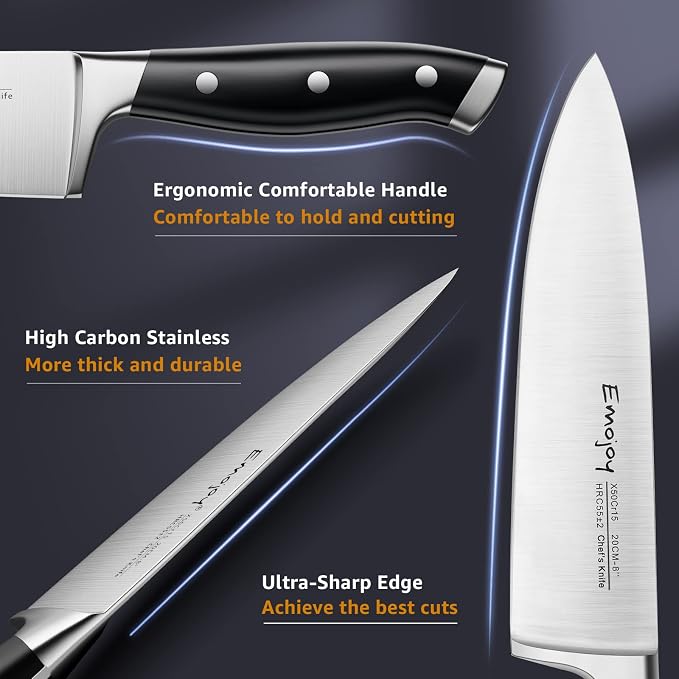 Emojoy Knife Set, 18-Piece Kitchen Knife Set - Image 3