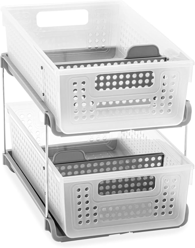 madesmart 2 Tier Bath Organizer, Undersink Storage - Image 10