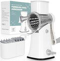 5-in-1 Rotary Cheese Grater Hand Crank, Vegetable Slicer Shredder by Nexsujo