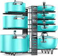 MUDEELA Pots and Pans Organizer Rack under Cabinet 16.61 Height, 8 Tiers by MUDEELA