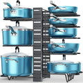 ORDORA Pots and Pans Organizer for Cabinet 16.61 Height, 8 Tier Pot Organizers by ORDORA
