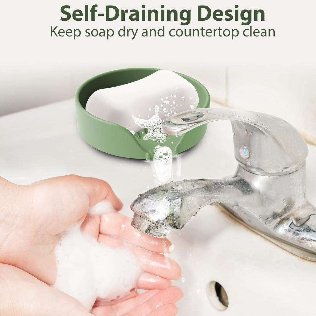Sponge Holder for Scrub Daddy with Suction Cups and Drain Spout