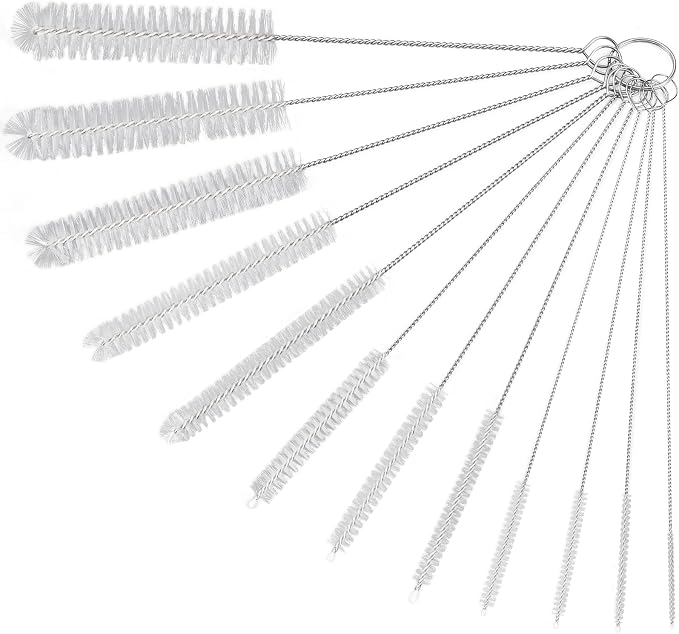Straw Cleaner Brushes Sets, 12 Pieces 8.2 Inch Botthle Cleaning Brush and Nylon by Ixiaoyoo