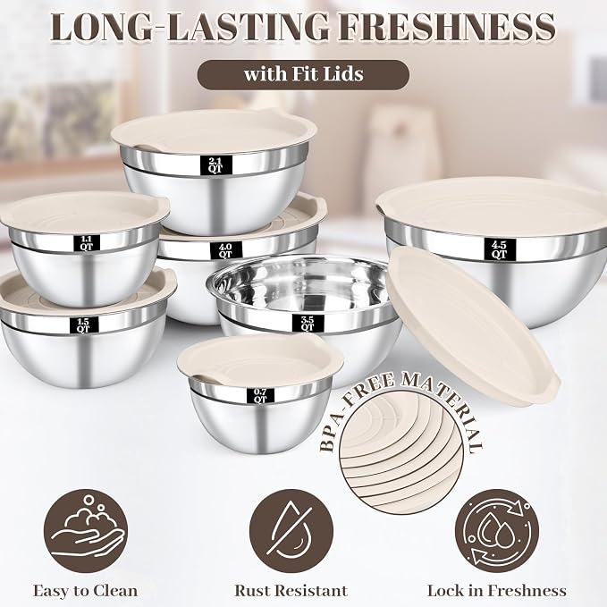 Mixing Bowls with Lids Set - Image 3