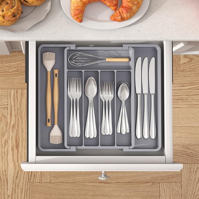 Lifewit Silverware Drawer Organizer, Expandable Utensil Tray - Image 8