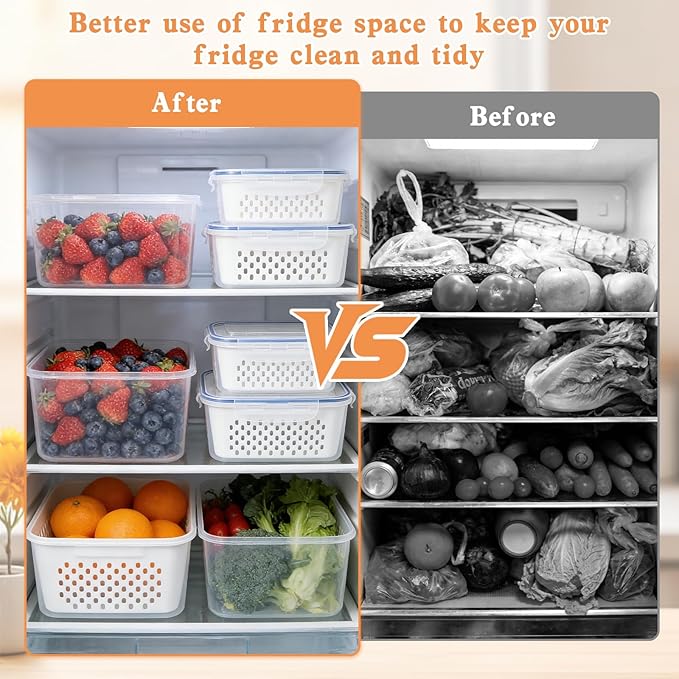 4 in 1 Food Storage Container, Fruit Storage Containers - Image 5