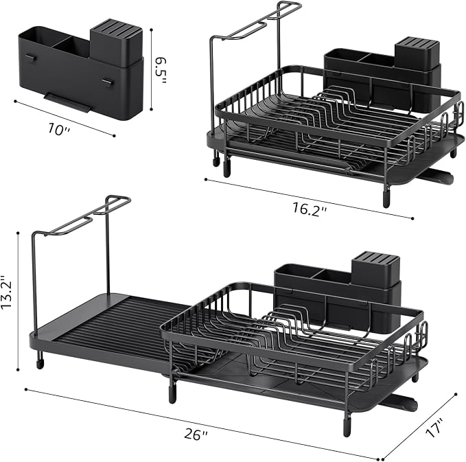 Urackify Large Dish Drying Rack – Expandable Dish Rack - Image 7