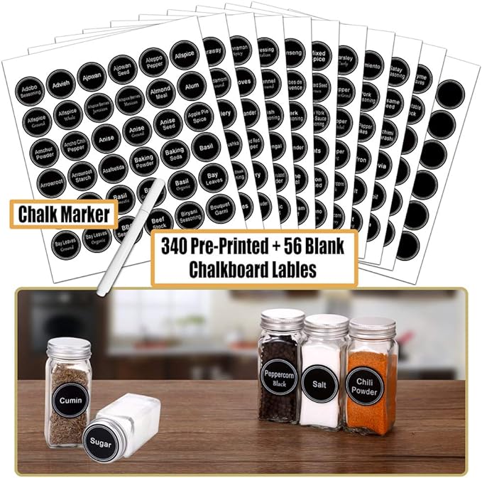 SWOMMOLY 42 Glass Spice Jars - Image 2
