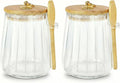 2 Pack Sugar Jar with Lid and Spoon, 24oz Large Glass Spice Jars by Holoith