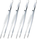 Yaomiao 4 Packs 10 Inch Bar Tweezers Silver Cocktail Tongs Long Garnish by Yaomiao