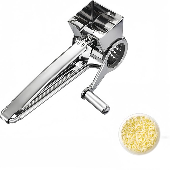Manual Rotary Cheese Grater Stainless Steel Parmesan Grater, Hand Crank Cheese by Ylivopo