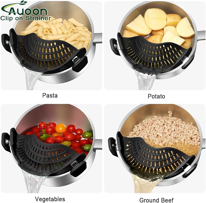 Large AUOON Clip on Strainer for All Pots and Pans - Image 5
