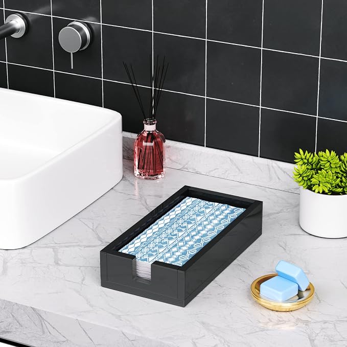 HIIMIEI Acrylic Napkin Holder for Bathroom, Bathroom Napkins Guest Disposable - Image 4