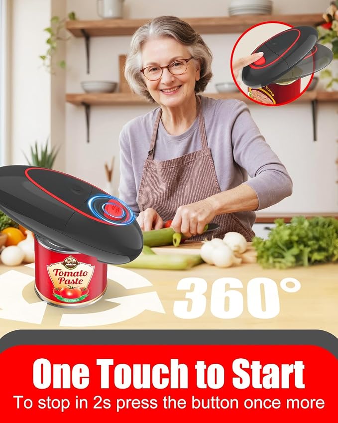 One Touch Electric Can Opener Fits Almost All Can Sizes - Image 2