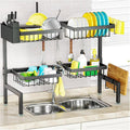 SNSLXH 4 Baskets 2-Tier Over The Sink Dish Drying Rack, 26.57"-35", Large Sink by SNSLXH