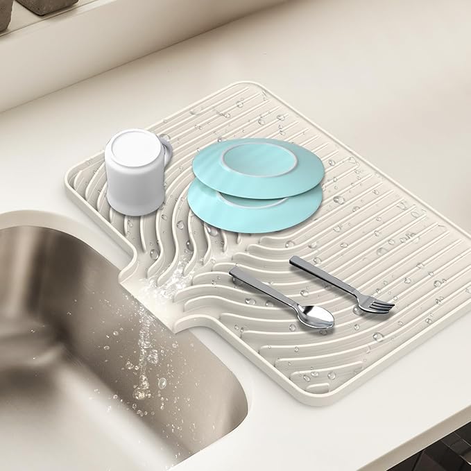 Dish Drying Mat for Kitchen Counter, by JACZZO