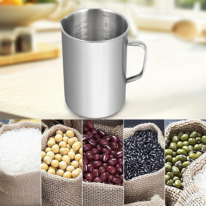 Kichwit Large Stainless Steel Measuring Cup, Liquid Metal Measuring Cup - Image 7