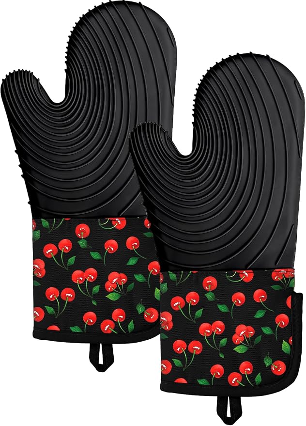 Slohif Long Silicone Oven Mitts Heat Resistant by Slohif