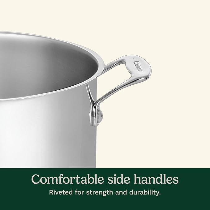 Cuisinart 4-Piece Cookware Set, 12 Quarts, Chef's Classic Stainless Steel - Image 3