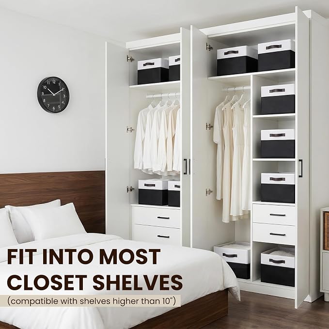 Criusia 6 Pack Closet Organizers and Storage Bins, Cute Dorm Room Essentials - Image 3