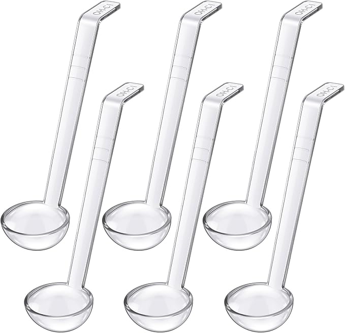 Tioncy 6 Pcs 1 Oz Small Ladle for Serving Sauce 7.09 Inches Plastic Mini Ladles by Tioncy
