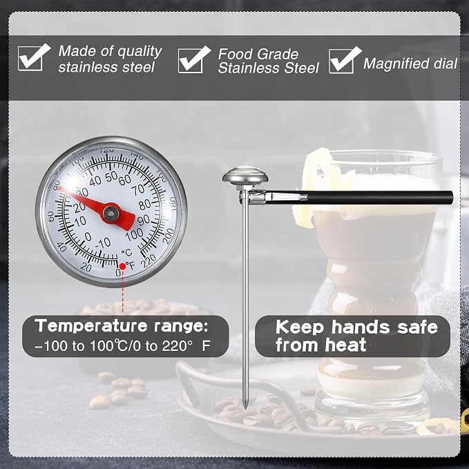 Xuhal 6 Pcs Stainless Steel Kitchen Thermometer - Image 4