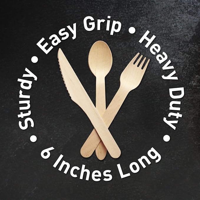 Weemium Disposable Wooden Cutlery Set - Image 5