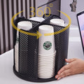 Coffee Cup Dispenser, Disposable Paper Cup and Lid Holder 360° Rotatable by cupholder