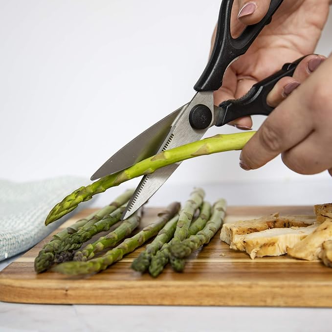 Rae Dunn Kitchen Scissors- Stainless Steel Kitchen Shears, Cooking Scissors - Image 3