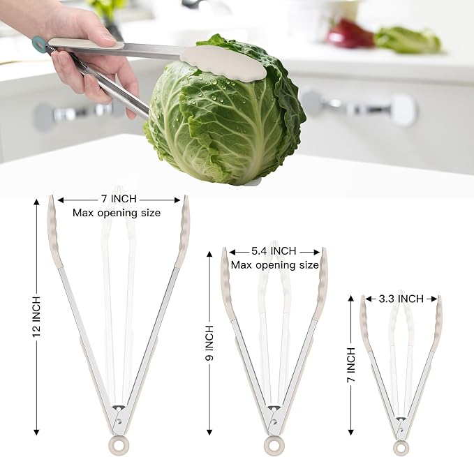 HOTEC Premium Stainless Steel Locking Kitchen Tongs - Image 7