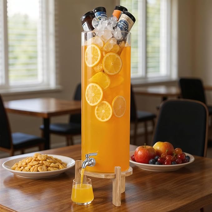 Beverage Dispenser, 4.1 Gallon Glass Drink Dispenser - Image 6