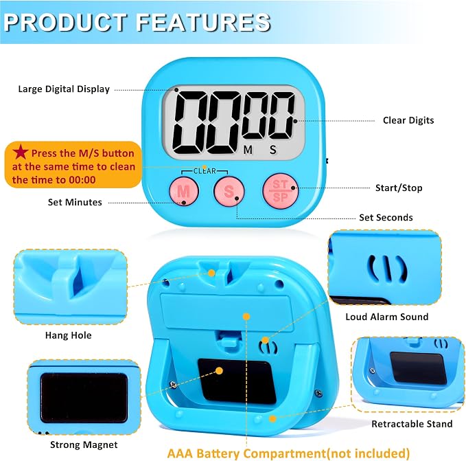 ZILLEEN Classroom Timer for Kids Teachers Digital Timers - Image 6
