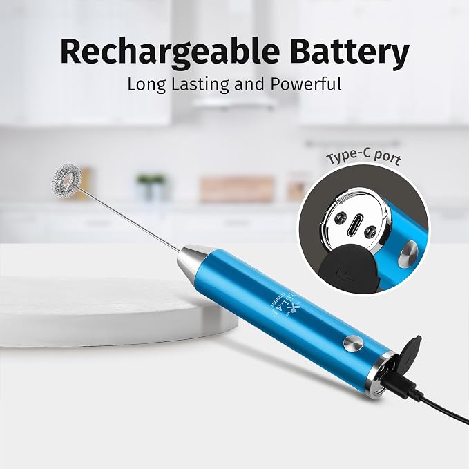 Zulay Kitchen Rechargeable Milk Frother Handheld Lux - Image 7
