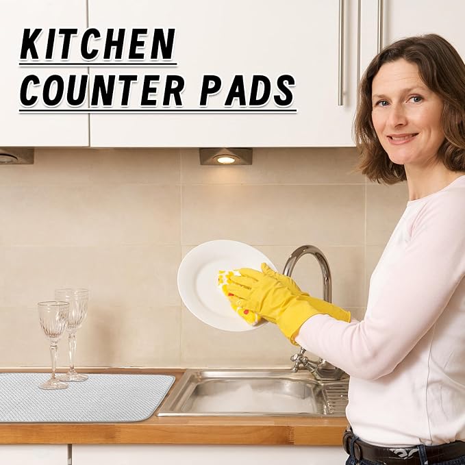 3 Pcs XXL Dish Drying Mat, Absorbent Microfiber Dishes Drainer Mats, Large Size - Image 7