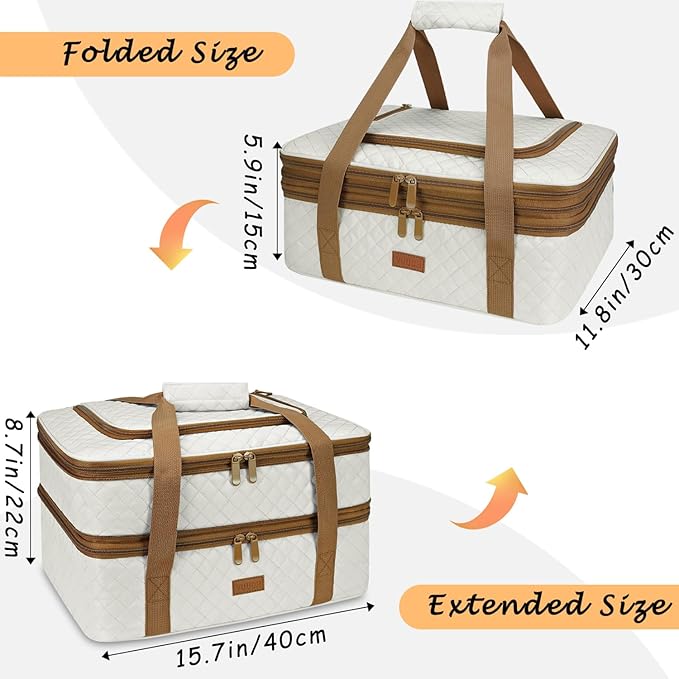 Quilted Insulated Double Casserole Carrier - Image 3