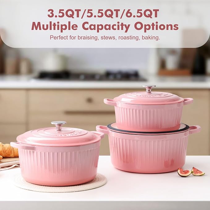 SENSARTE Enameled Cast Iron Dutch Oven Pot - Image 8