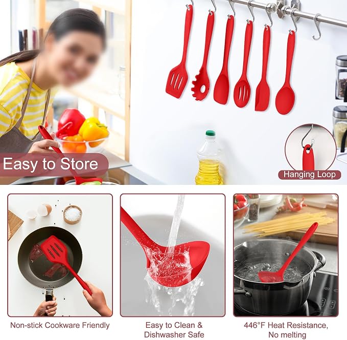 TeamFar Kitchen Utensils, Non-Stick Kitchen Gadgets - Image 4