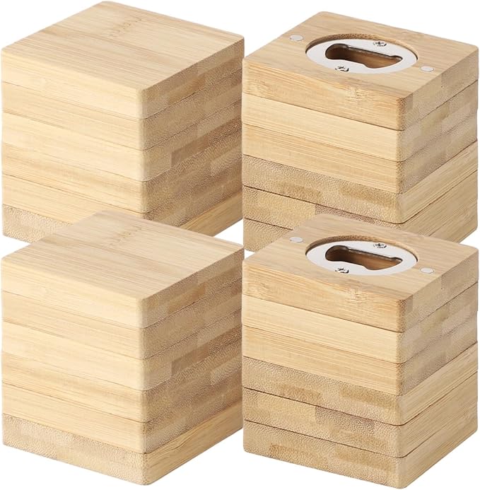 24Pcs Bamboo Bottle Opener, 2.6 x 0.5" Wooden Bottle Openers Blanks Bulk - Image 2