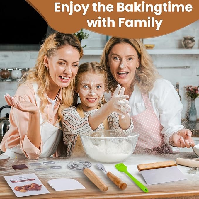 Danish Dough Whisk with Sourdough Scoring Tool, Bread Making Tools and Baking - Image 7