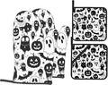 Halloween Ghost Pumpkin Pattern Oven Gloves and Hot Pads Set by Unknown