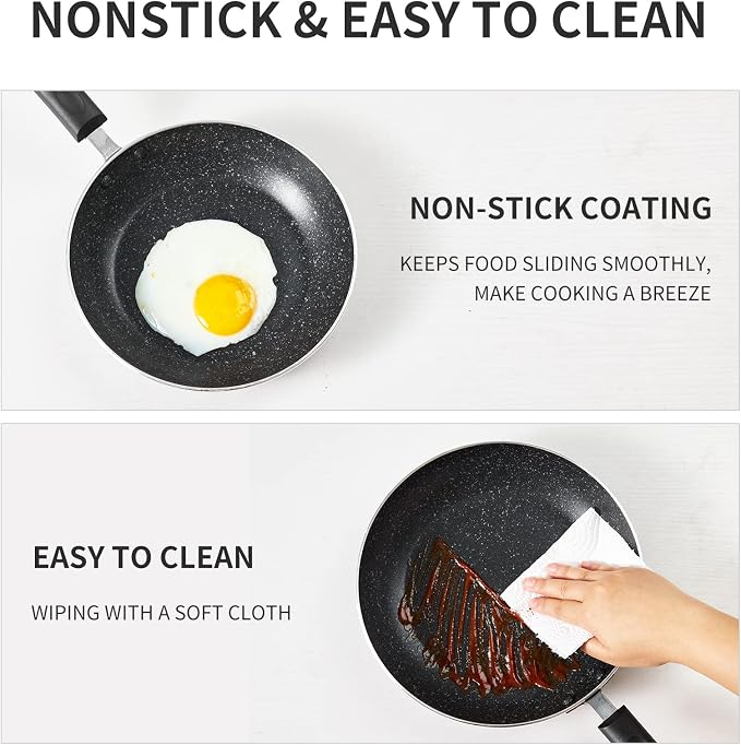 Frying Pan 3-Piece Set, Nonstick Skillet Set - Image 6