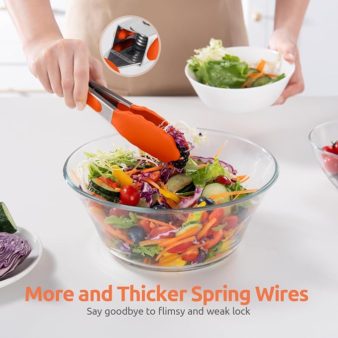 600ºF Heat Resistant Kitchen Tong: U-Taste 7 inch Silicone Cooking Tong - Image 8