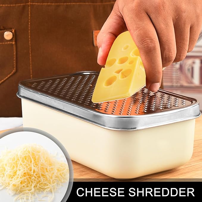 Cheese Grater With Container Box, Grater Cheese Shredder, 2 In1 Fruit Vegetable - Image 5