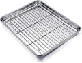 TeamFar Baking Tray and Rack Set, Stainless Steel Baking Pan Cookie Sheet by TeamFar