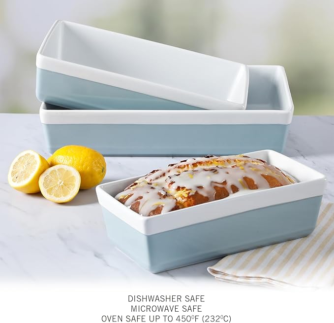 MARTHA STEWART 3-Piece Oven to Table Stoneware Bakeware Set – Baking Dish & - Image 4